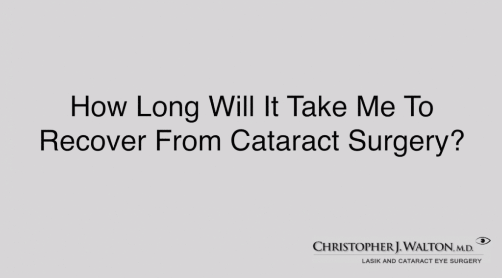 how long is the recovery from cataract surgery 5f4f798429ba2