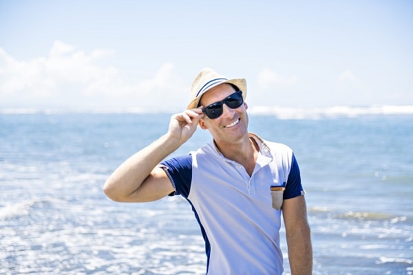 Sunglasses for eye protection while enjoying the ocean and the beach