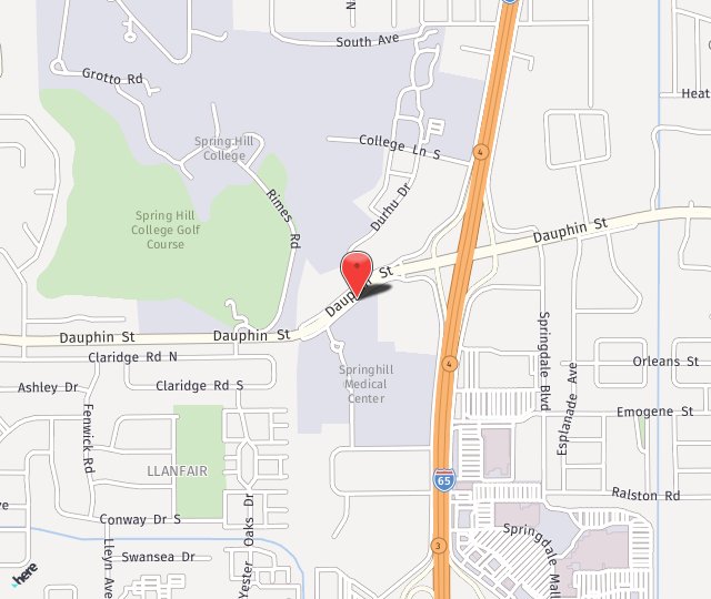 Location Map: 3701 Dauphin Street Mobile, AL 36608